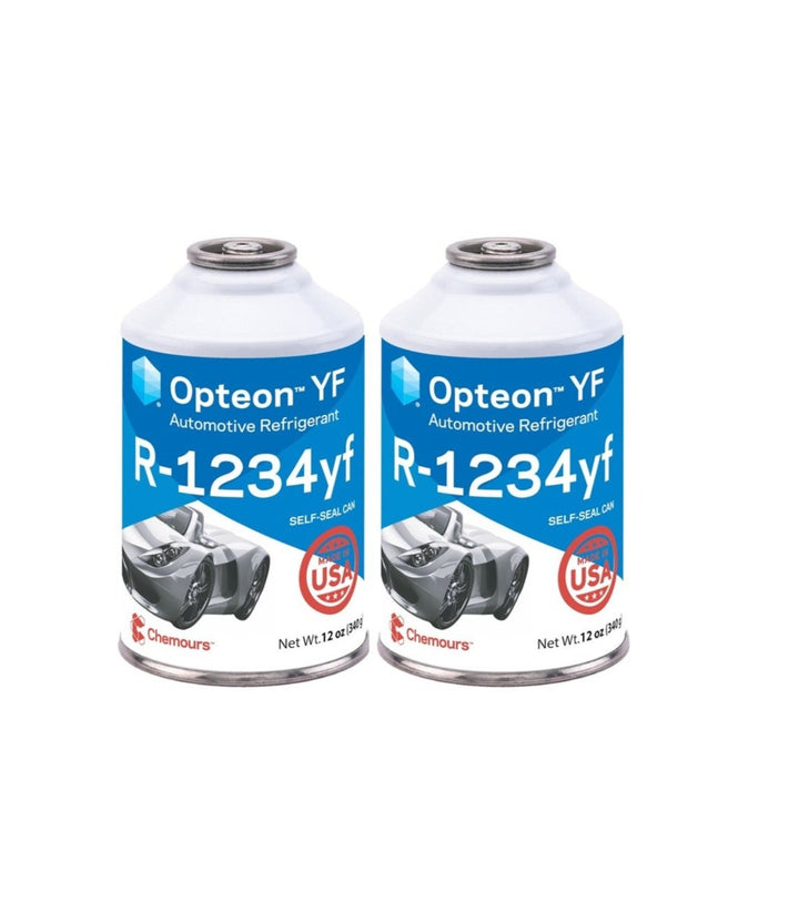 R-1234YF Can 12oz Refrigerant Opteon/Chemours MADE IN USA (2 Freon Cans)