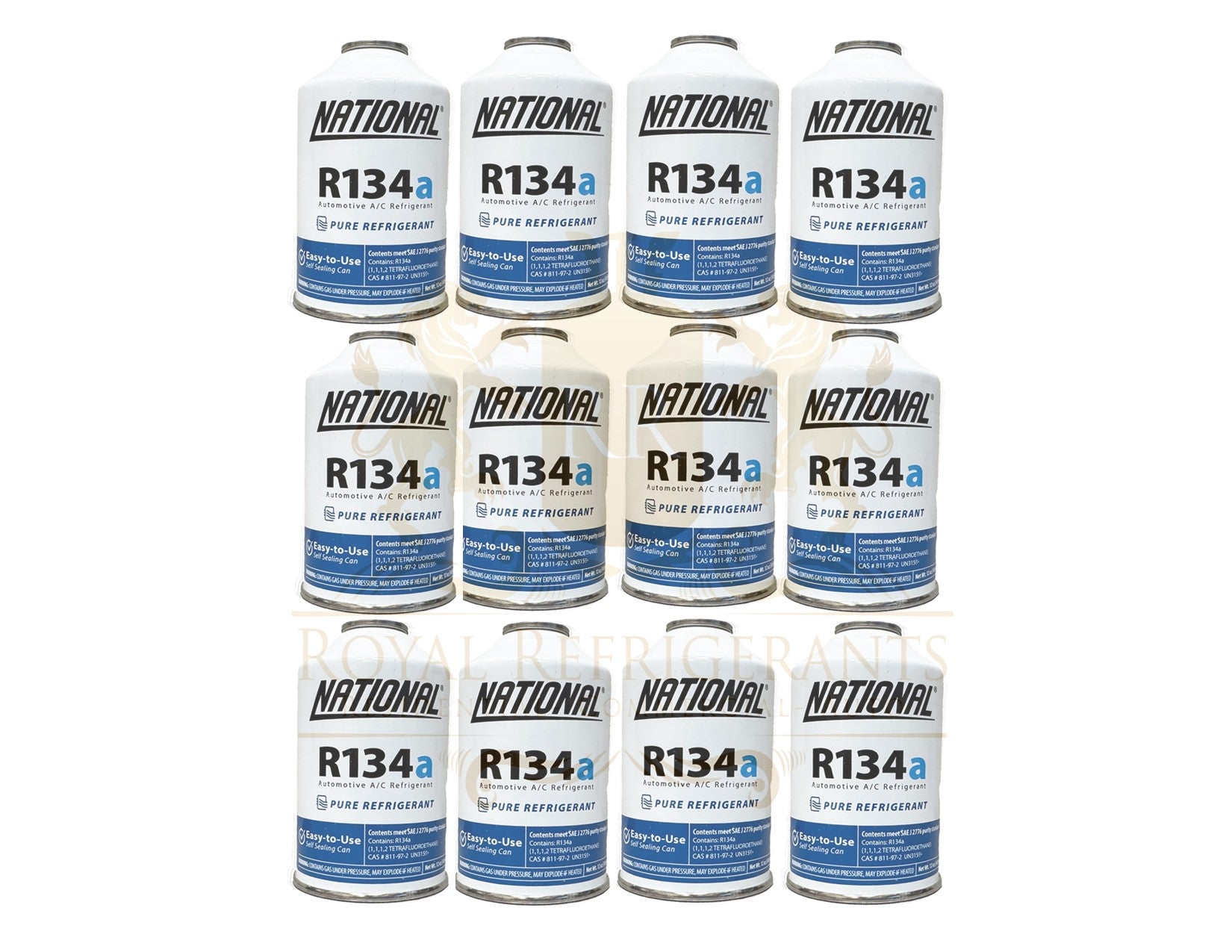 R-134a 12oz Can National (12) Cans for AC Recharging