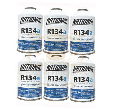 R-134a 12oz Cans (6) National Cans for AC Recharging