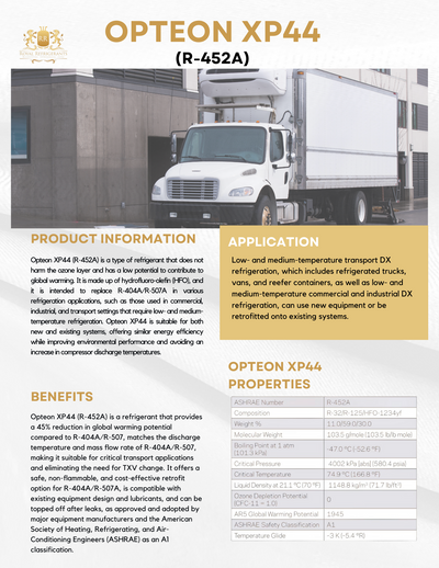 R-452A XP44 Opteon/Chemours 404A Automotive Replacement! Low GWP