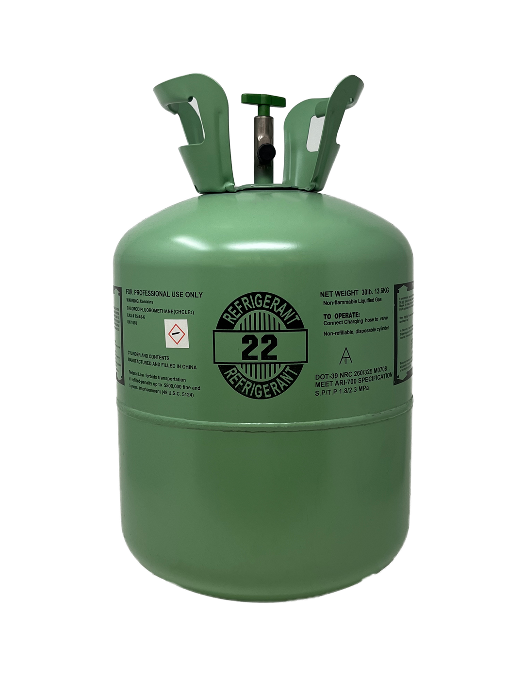 R-22 30lb Refrigerant New Factory Sealed Same Business Day Shipping