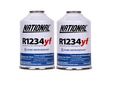 R-1234YF Can 8oz Refrigerant National MADE IN USA (2 Freon Cans)