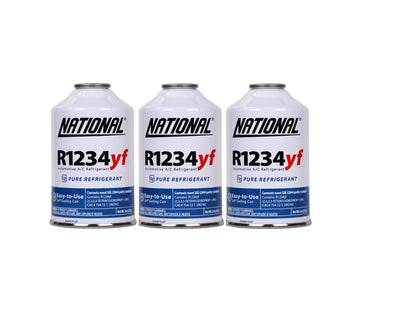 R-1234YF Can 8oz Refrigerant National MADE IN USA (3 Freon Cans)
