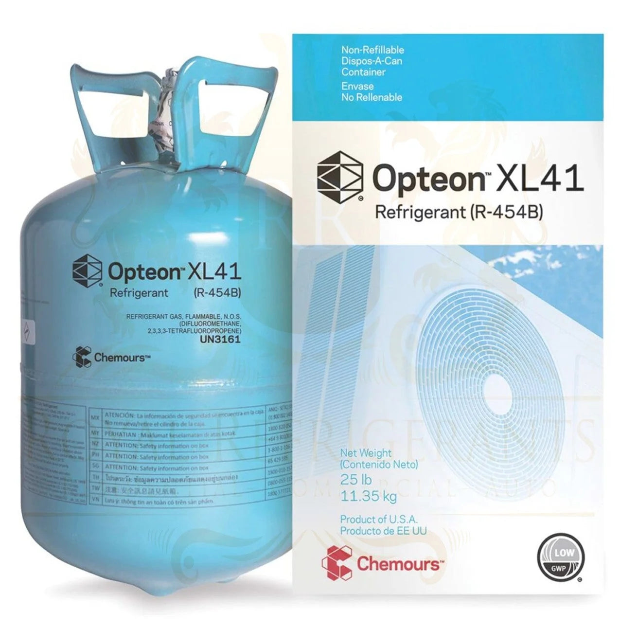 R-454B Opteon XL /Chemours 4120lb 410A Automotive Replacement! Low GWP 454B