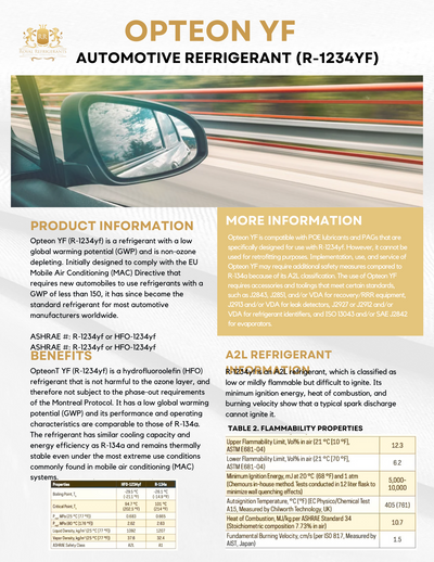 R-1234YF Can 12oz Refrigerant Opteon/Chemours MADE IN USA