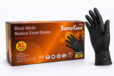 Black Nitrile Gloves Powder Free Extra Large – 5 Mil Disposable Exam Gloves, Powder Free, Box of 100 (Copy)