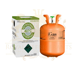 R-407C 25 lb Refrigerant AMERICAN BRANDED New Factory Sealed Cylinder- USA Brand, High-Purity HVAC Refrigerant