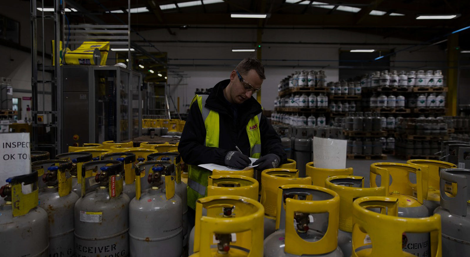 Man with Cylinders